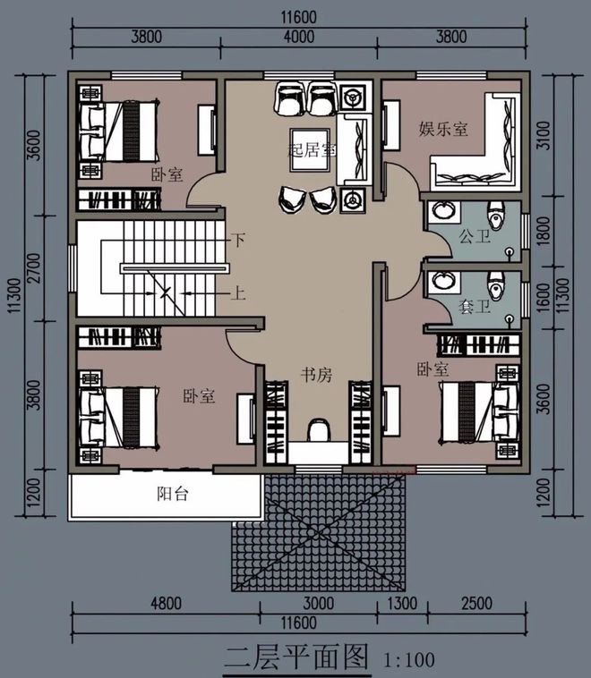 天博官网入口9款农村自建别墅户型设计实用美观备受好评(图6)