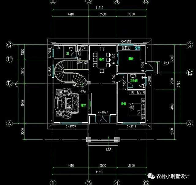 天博18套三层豪华复式别墅带旋转楼梯新农村自建房建一栋家庭兴旺(图2)