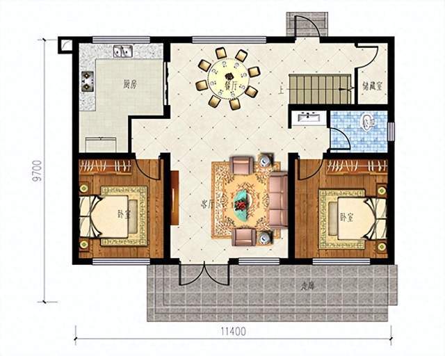 天博12套二层小面积农村自建房别墅你更喜欢哪款二层农村自建房别墅(图10)