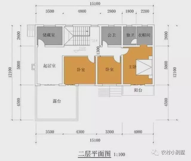 天博151x121米二层独栋农村小别墅风格简单大气经典又大气(图3)