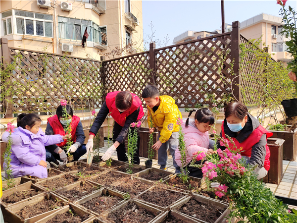 天博官网入口第46个植树节金山区石化街道这里手“植”春光、共“树”未来(图2)