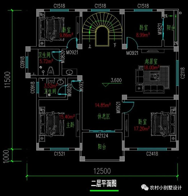 天博官网入口南北通透占地131平方户型三层欧式别墅2024返乡建房最佳户型(图6)