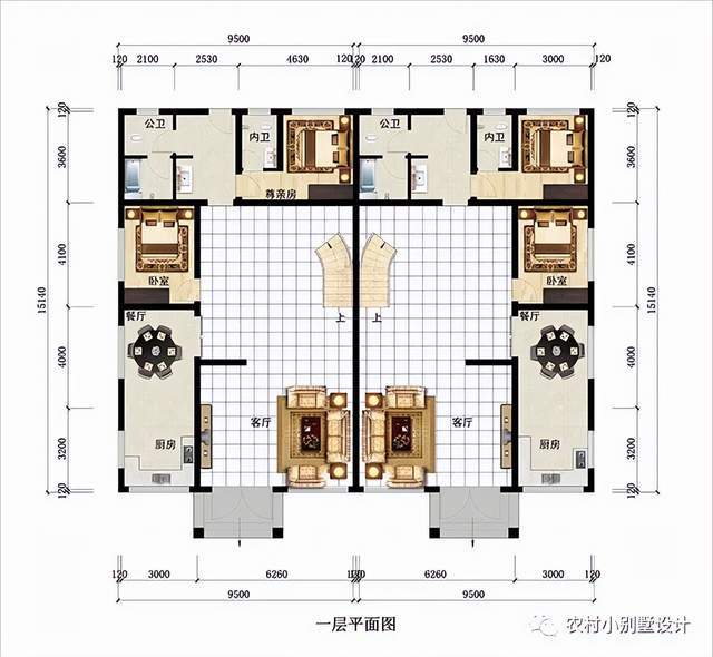 天博28款兄弟双拼新中式别墅十里乡亲都眼红了!传承几代都不过时(图1)