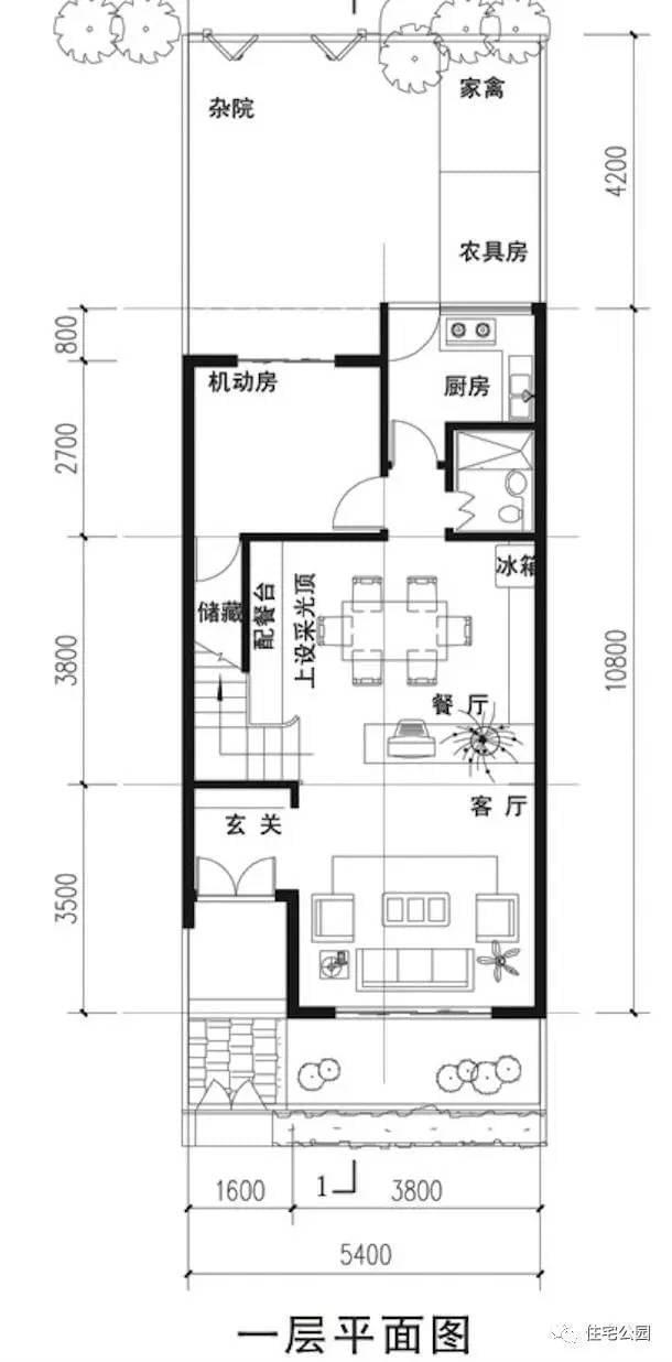 天博官网新中式农村自建房 5米面宽宅基地 这样布局好(图2)