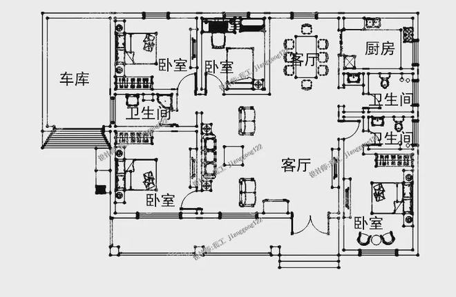 天博体育官方平台入口3款一层平房别墅款款带车库建好比楼房舒服多了(图2)