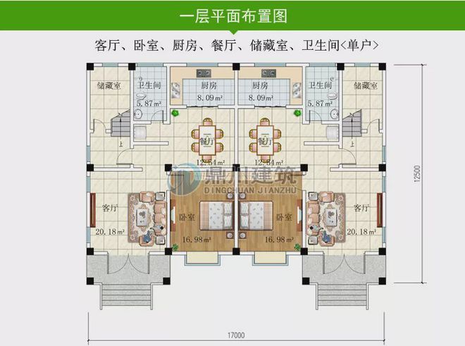 天博体育官方平台入口三层双拼别墅开间17米建出来的案例都漂亮大气很养眼！(图2)