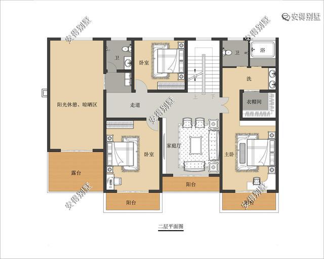 天博体育官方平台入口占地173x116m农村自建3层别墅图纸厨房餐厅独立设计(图2)