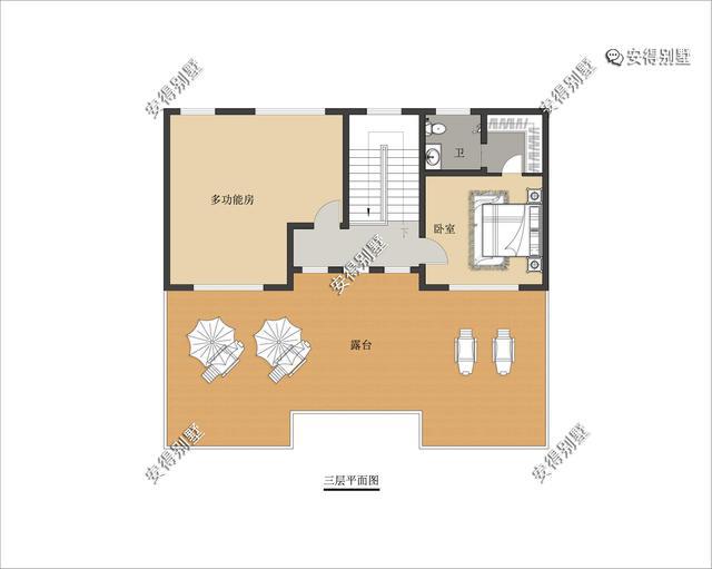 天博体育官方平台入口占地173x116m农村自建3层别墅图纸厨房餐厅独立设计(图3)