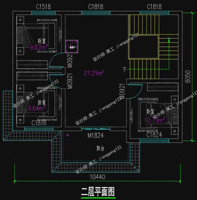 天博官网18万以内预算2款小户型二层别墅80平5间卧室布局无可挑剔(图3)