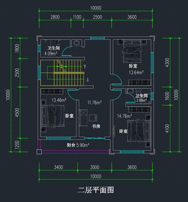 天博15套农村100平米二层别墅图纸推荐住进去舒适又安心农村自建房(图3)