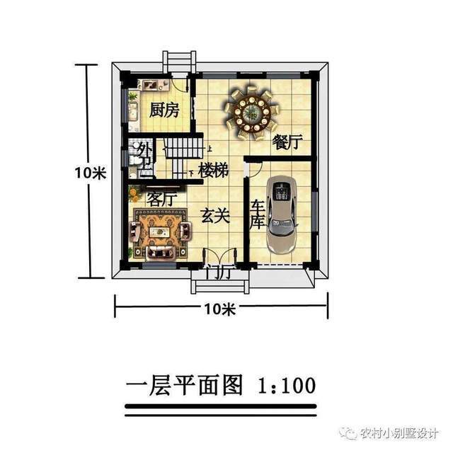 天博官网入口进深仅10米三层别墅小进深这样设计20款漂亮又实用别墅户型(图8)