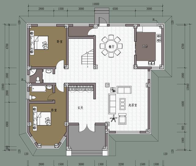 天博官网实拍一套农村自建二层别墅5室1厅有效果图比对感觉很不错(图4)