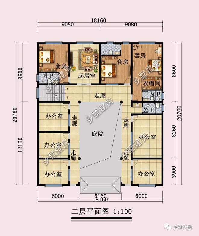 天博官网入口一栋充满诗情画意的3层中式别墅尽显惬意自在的农村生活(图2)