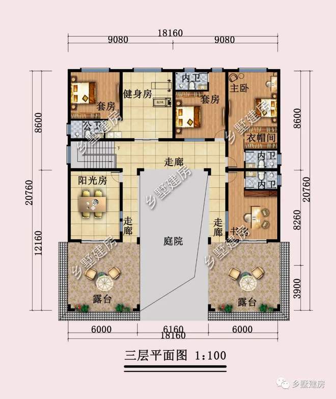 天博官网入口一栋充满诗情画意的3层中式别墅尽显惬意自在的农村生活(图3)