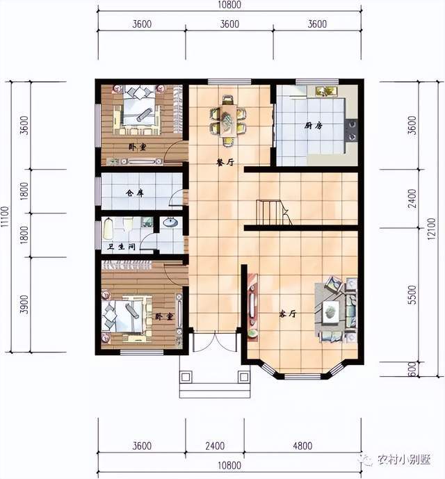 天博体育官方平台入口30二层复式农村自建房别墅挑空客厅特别大气村里人看了都羡慕(图4)