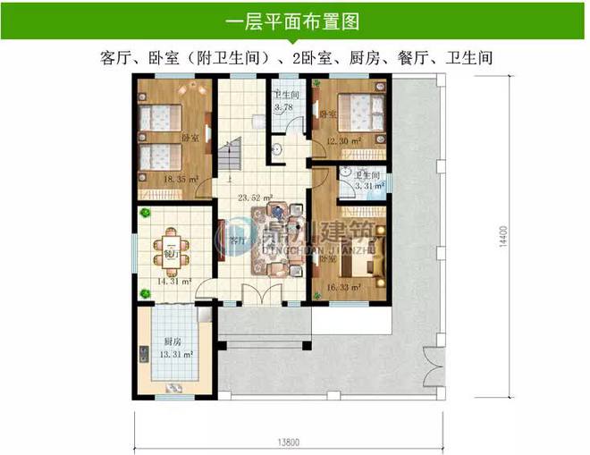 天博官网入口占地145平农村一层带围墙别墅一家两三辈儿住幸福一家子(图2)