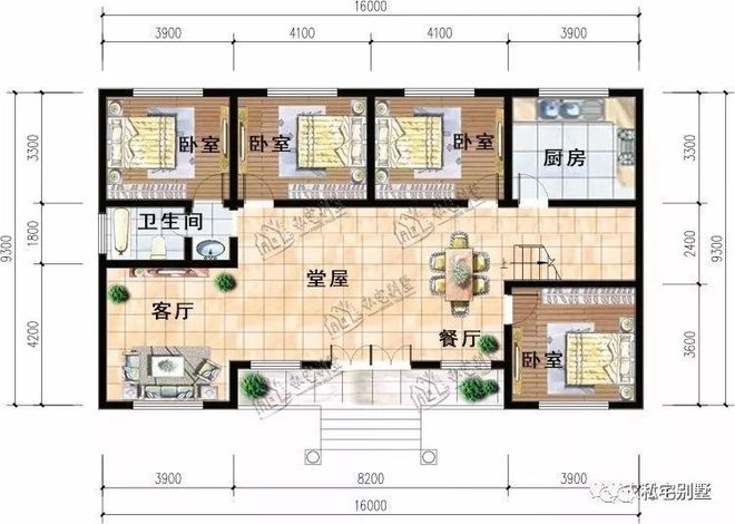 天博漂亮经典又实用的两套欧式一层别墅非常适合农村自建房(图4)