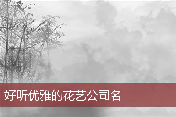 天博官网入口好听优雅的花艺公司名(图1)