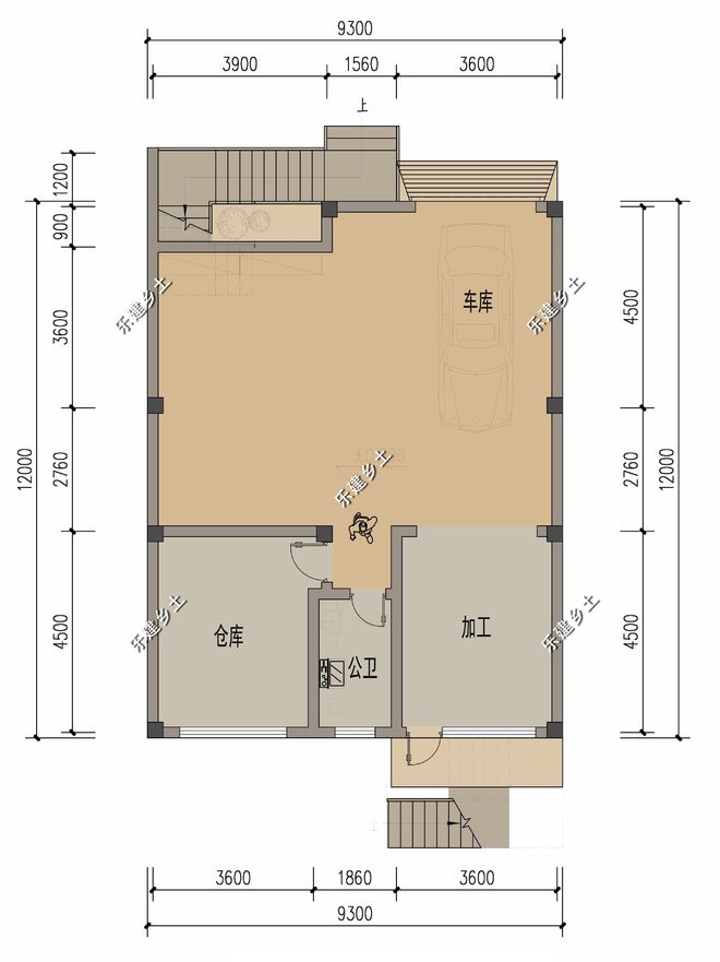 天博官网江西上饶李家新中式别墅定制设计四层9X12米(图1)